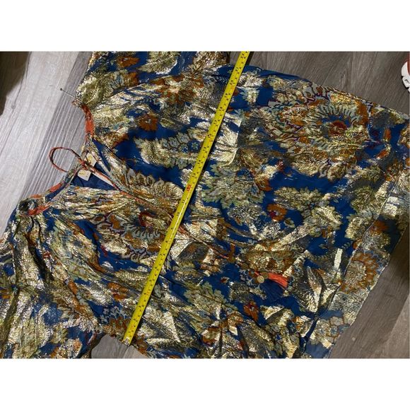 Anthropologie Verb Pallavi Singhee Stephania Shimmer Peasant Blouse XS, MP $188 - Picture 16 of 16